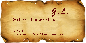 Gujzon Leopoldina névjegykártya